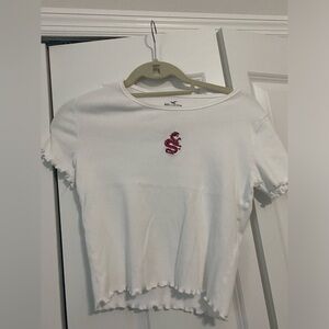 Dragon print white tee from Hollister